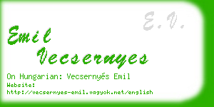 emil vecsernyes business card